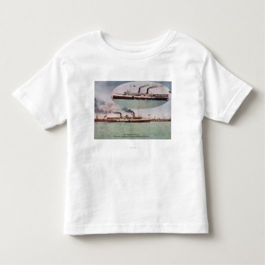 Uitzicht van de Chippewa en Corona Steamers Kinder Shirts (Voorkant)