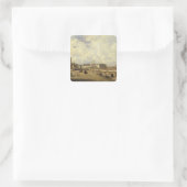 Uitzicht van de Christus-redder-kathedraal Vierkante Sticker (Tas)
