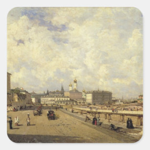 Uitzicht van de Christus-redder-kathedraal Vierkante Sticker