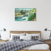 Uitzicht van de cirkelschommelingen en de Chutes Canvas Afdruk (Insitu (Slaapkamer))