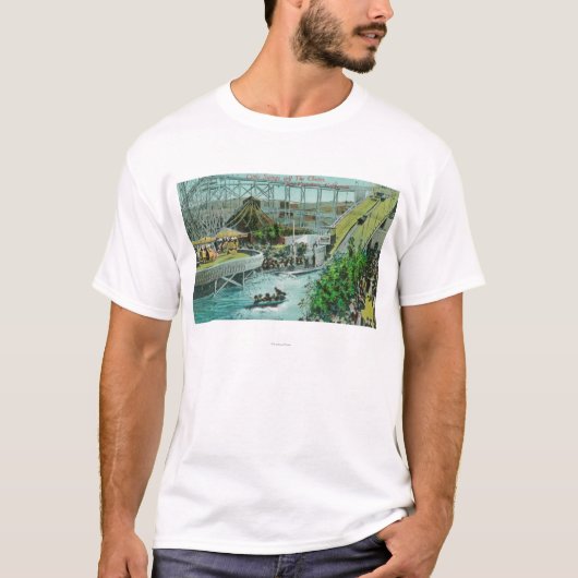 Uitzicht van de cirkelschommelingen en de Chutes T-shirt (Voorkant)
