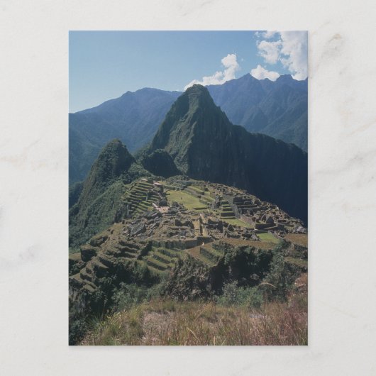 Uitzicht van de citadel bij Machu Picchu Briefkaart (Voorkant)