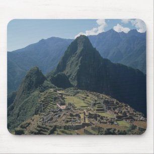 Uitzicht van de citadel bij Machu Picchu Muismat