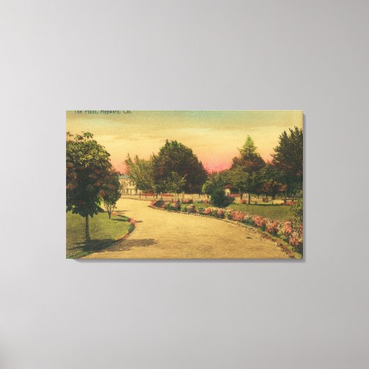 Uitzicht van de City Plaza Hayward, CA Canvas Afdruk (Voorkant)