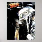 Uitzicht van de Classic Shovelhead Harley Motor Poster (Voorkant)
