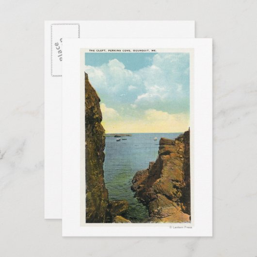 Uitzicht van de Cleft bij Perkins Cove Briefkaart (Voorkant / Achterkant)