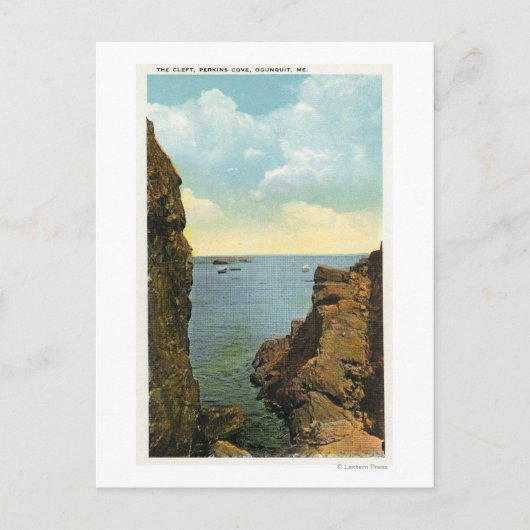 Uitzicht van de Cleft bij Perkins Cove Briefkaart (Voorkant)