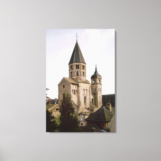 Uitzicht van de Clocher de l'Eau Benite Canvas Afdruk (Voorkant)