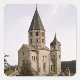 Uitzicht van de Clocher de l'Eau Benite Vierkante Sticker