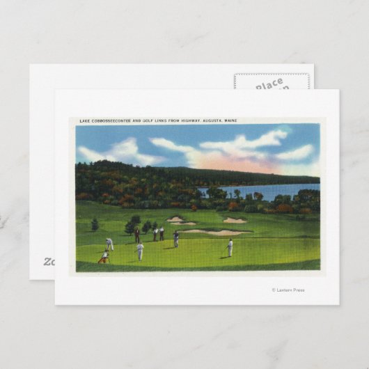 Uitzicht van de Cobbosseecontee- en Golfverbinding Briefkaart (Voorkant / Achterkant)