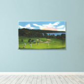 Uitzicht van de Cobbosseecontee- en Golfverbinding Canvas Afdruk (Insitu (Houten vloer))