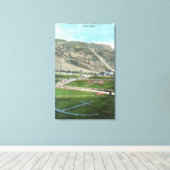 Uitzicht van de Columbia GardensButte, MT Canvas Afdruk (Insitu (Houten vloer))