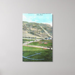 Uitzicht van de Columbia GardensButte, MT Canvas Afdruk