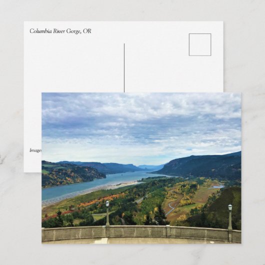 Uitzicht van de Columbia River, Columbia River Gor Briefkaart (Voorkant / Achterkant)