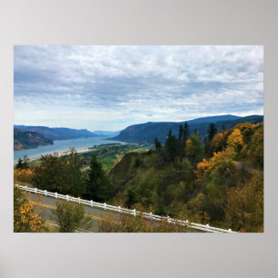 Uitzicht van de Columbia River, Columbia River Gor Poster