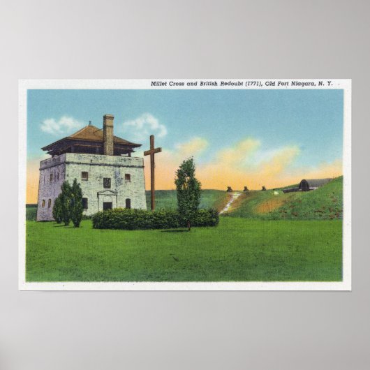 Uitzicht van de Corps de Garde in het oude Franse Poster (Voorkant)