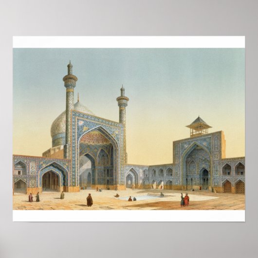 Uitzicht van de Courtyard van de Mesdjid-i-Shah, I Poster (Voorkant)