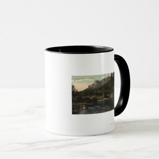 Uitzicht van de Crags, Castle Rock Mok (Voorkant rechts)