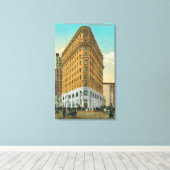 Uitzicht van de Crocker Bldg en Crocker Nat'l Canvas Afdruk (Insitu (Houten vloer))