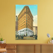 Uitzicht van de Crocker Bldg en Crocker Nat'l Canvas Afdruk (Insitu (Woonkamer))