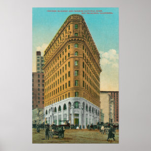 Uitzicht van de Crocker Bldg en Crocker Nat'l Poster