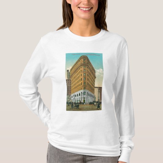 Uitzicht van de Crocker Bldg en Crocker Nat'l T-shirt (Voorkant)
