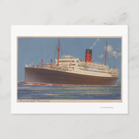 Uitzicht van de Cunard R.M.L. Franconia Briefkaart (Voorkant)