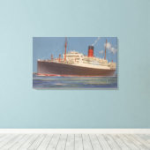 Uitzicht van de Cunard R.M.L. Franconia Canvas Afdruk (Insitu (Houten vloer))