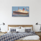 Uitzicht van de Cunard R.M.L. Franconia Canvas Afdruk (Insitu (Slaapkamer))
