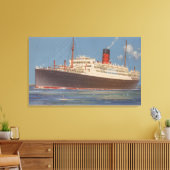 Uitzicht van de Cunard R.M.L. Franconia Canvas Afdruk (Insitu (Woonkamer))