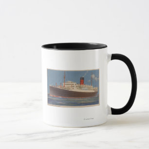 Uitzicht van de Cunard R.M.L. Franconia Mok