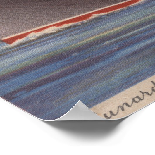 Uitzicht van de Cunard R.M.L. Franconia Poster (Hoek)