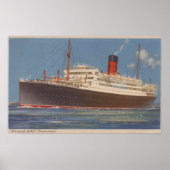 Uitzicht van de Cunard R.M.L. Franconia Poster (Voorkant)