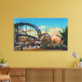 Uitzicht van de Cyclone-achtbaan # 1 Canvas Afdruk (Insitu (Woonkamer))