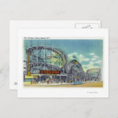 Uitzicht van de Cyclone-achtbaan # 2 Briefkaart (Voorkant / Achterkant)