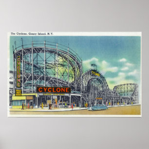 Uitzicht van de Cyclone-achtbaan # 2 Poster