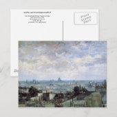 Uitzicht van de daken van Paris Van Gogh Fine Art Briefkaart (Voorkant / Achterkant)
