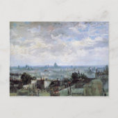 Uitzicht van de daken van Paris Van Gogh Fine Art Briefkaart (Voorkant)
