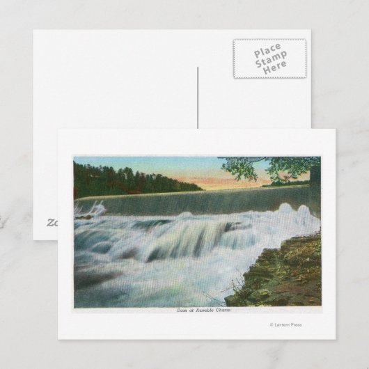 Uitzicht van de dam bij de Abruikbare Chasm Briefkaart (Voorkant / Achterkant)