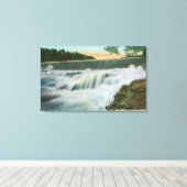 Uitzicht van de dam bij de Abruikbare Chasm Canvas Afdruk (Insitu (Houten vloer))