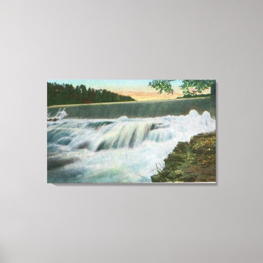 Uitzicht van de dam bij de Abruikbare Chasm Canvas Afdruk (Voorkant)
