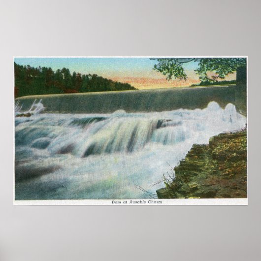 Uitzicht van de dam bij de Abruikbare Chasm Poster (Voorkant)
