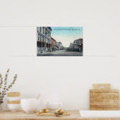 Uitzicht van de Derde Straat van de Post Kantoor Poster (Keuken)
