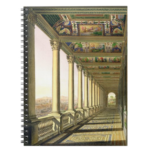 Uitzicht van de derde verdieping Loggia in het Vat Notitieboek (Voorkant)