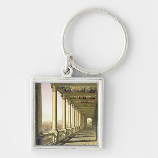 Uitzicht van de derde verdieping Loggia in het Vat Sleutelhanger (Voorkant)