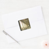 Uitzicht van de derde verdieping Loggia in het Vat Vierkante Sticker (Envelop)