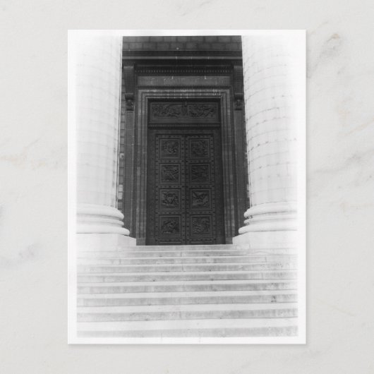 Uitzicht van de deur van La Madeleine Briefkaart (Voorkant)