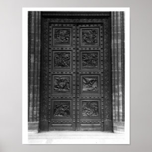 Uitzicht van de deur van La Madeleine Poster