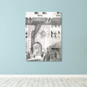 Uitzicht van de deur van Okal Kaid-Bey uit 'Monume Canvas Afdruk (Insitu (Houten vloer))