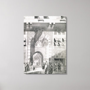 Uitzicht van de deur van Okal Kaid-Bey uit 'Monume Canvas Afdruk